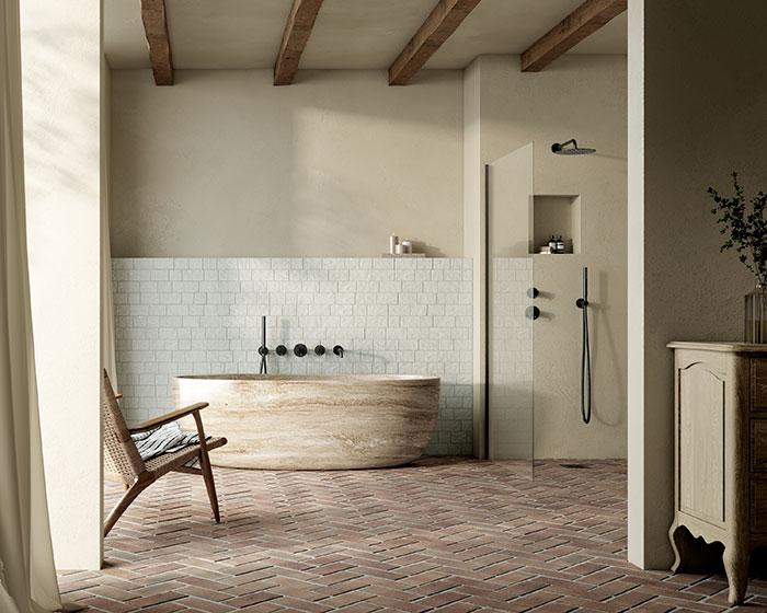 Damixa Silhouet BS 2 komplet badekararmatur til indbygning - Børstet kobber PVD Damixa Silhouet BS 2 komplet badekararmatur til indbygning - Børstet kobber PVD