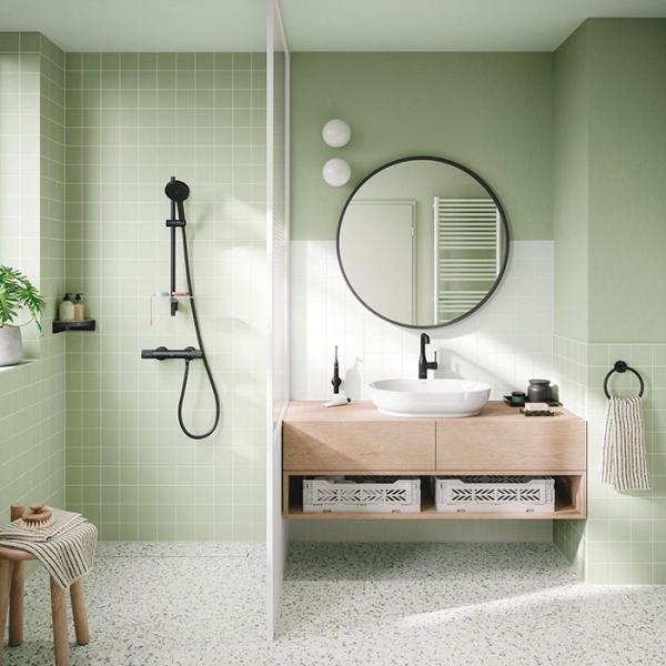 Grohe Precision komplet brusesystem m/Joy+ håndbruser - Mat sort Grohe Precision komplet brusesystem m/Joy+ håndbruser - Mat sort