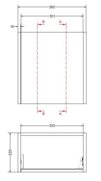 Sanibell Proline 40 mini møbelsæt m/låge - Sort eg Sanibell Proline 40 mini møbelsæt m/låge - Sort eg