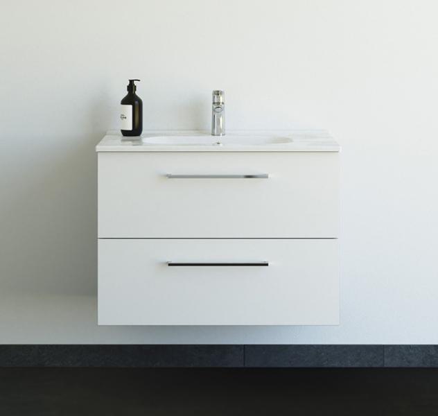 Dansani Mido+ 80 møbelsæt m/Kantate vask - Hvid mat Dansani Mido+ 80 møbelsæt m/Kantate vask - Hvid mat