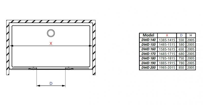 Strømberg Slide 32 skydedør nicheløsning 1400mm – Mat sort Strømberg Slide 32 skydedør nicheløsning 1400mm – Mat sort