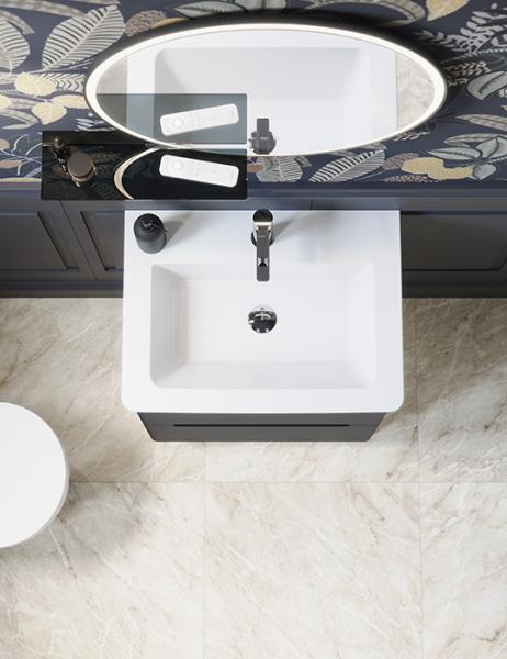 Dansani Luna Vintage 60 møbelsæt m/Larghetto vask, skuffer og integrerede greb - Valgfri farve