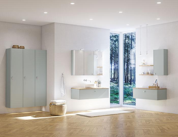 Dansani Luna Classic 120 møbelsæt m/Circle bowlevask og skuffe - Valgfri farve