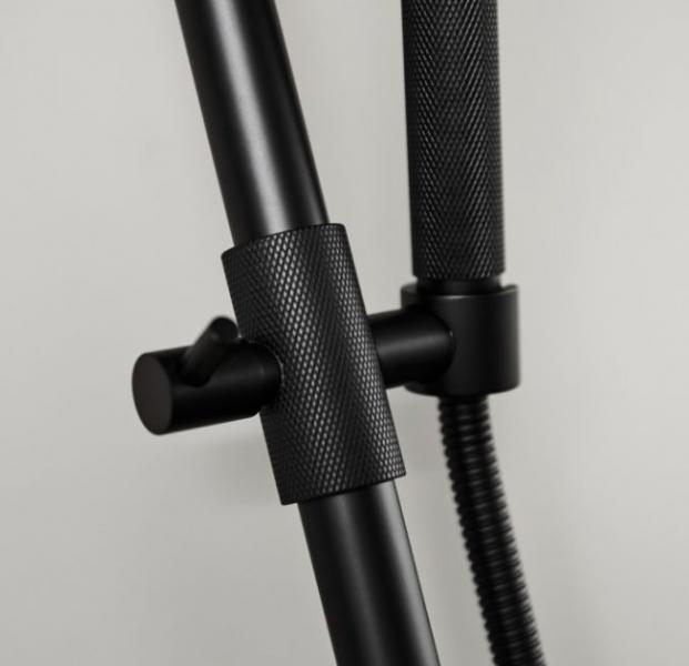 Cassøe Crystal Cut komplet pakke til badeværelset - Mat sort