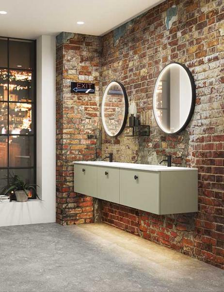 Dansani Luna Urban 220 møbelsæt m/Minore dobbeltvask og skuffer - Valgfri farve Dansani Luna Urban 220 møbelsæt m/Minore dobbeltvask og skuffer - Valgfri farve