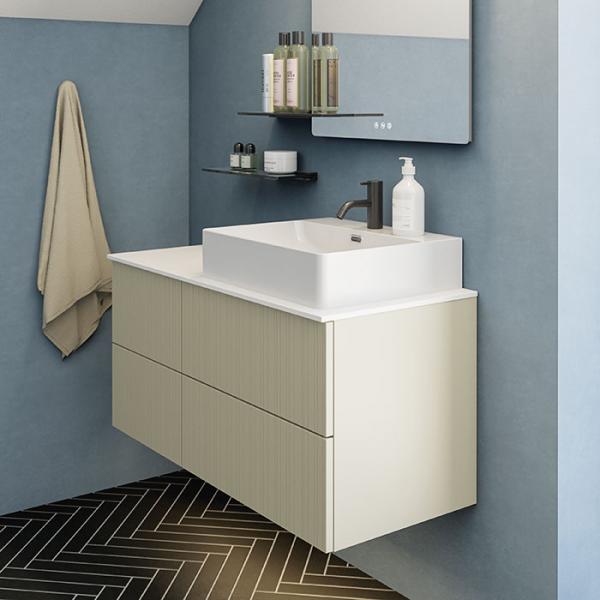 Dansani Luna Urban 100 møbelsæt m/Cube vask og riflet front - Valgfri farve Dansani Luna Urban 100 møbelsæt m/Cube vask og riflet front - Valgfri farve