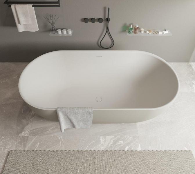Ideavit Solidera fritstående badekar 1700 x 800 mm - Mat grå beige Ideavit Solidera fritstående badekar 1700 x 800 mm - Mat grå beige