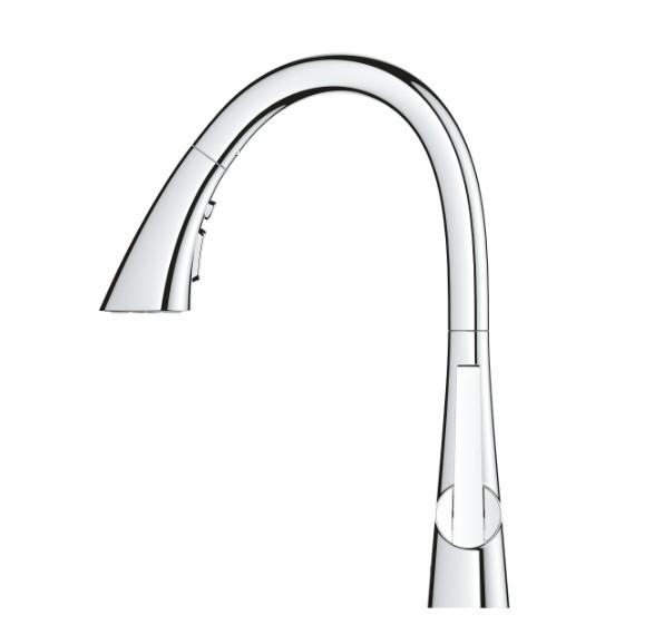 Grohe Zedra k&oslash;kkenarmatur m/C-tud og udtr&aelig;k - Krom