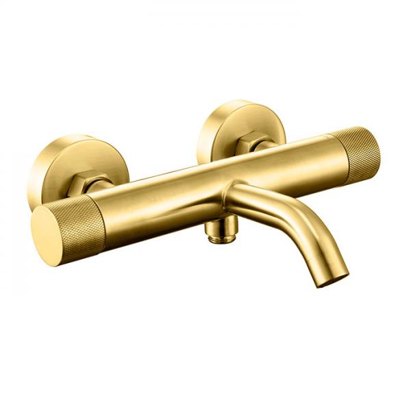 Cass&oslash;e komplet badekararmatur m/crystal cut - B&oslash;rstet messing