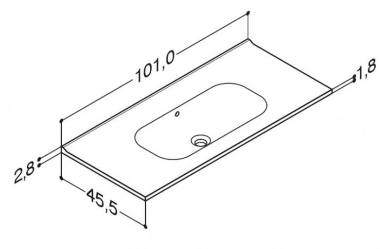 Dansani Luna Urban 100 møbelsæt m/Kantate vask og skuffer - Høj - Brun eg Dansani Luna Urban 100 møbelsæt m/Kantate vask og skuffer - Høj - Brun eg