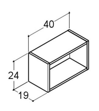 Dansani YOU åben hylde 40 x 19 cm - Valgfri farve Dansani YOU åben hylde 40 x 19 cm - Valgfri farve