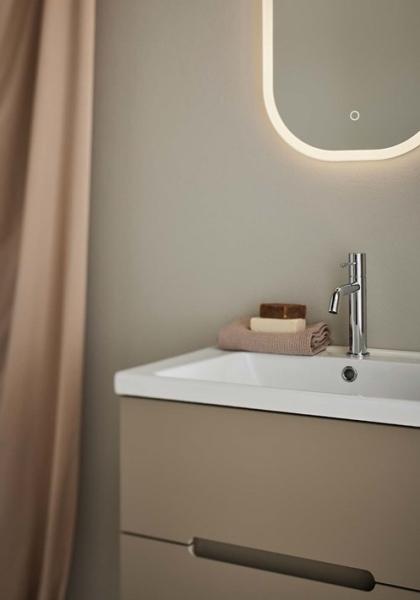 Hafa Clay 60 møbelsæt m/2 skuffer og On verge vask - Mørk beige Hafa Clay 60 møbelsæt m/2 skuffer og On verge vask - Mørk beige