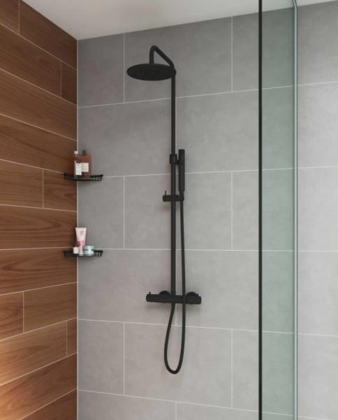 Lavabo Argo komplet brusesæt - Mat sort Lavabo Argo komplet brusesæt - Mat sort