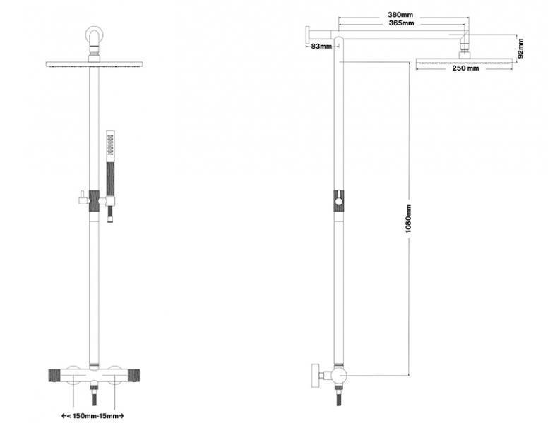 Cassøe Crystal Cut komplet pakke til badeværelset - Mat sort
