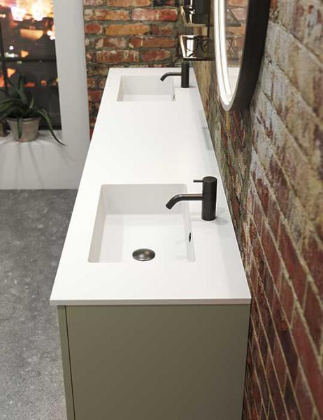 Dansani Luna Urban 220 møbelsæt m/Minore dobbeltvask og skuffer - Valgfri farve Dansani Luna Urban 220 møbelsæt m/Minore dobbeltvask og skuffer - Valgfri farve