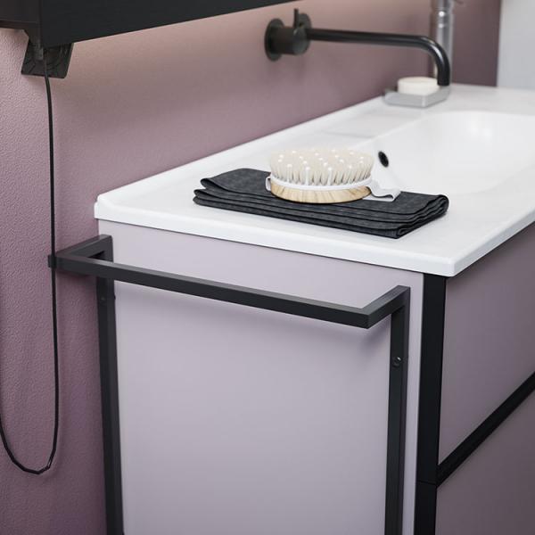 Dansani Luna Urban 100 møbelsæt m/Kantate vask og håndklædeholder - Høj - Valgfri farve/sort ramme Dansani Luna Urban 100 møbelsæt m/Kantate vask og håndklædeholder - Høj - Valgfri farve/sort ramme