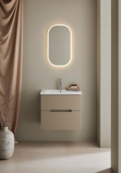 Hafa Clay 60 møbelsæt m/2 skuffer og On verge vask - Mørk beige Hafa Clay 60 møbelsæt m/2 skuffer og On verge vask - Mørk beige