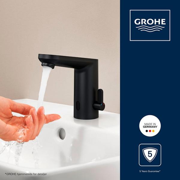 Grohe Get E ber&oslash;ringsfri vandhane m/infrar&oslash;d og batteri � Mat sort